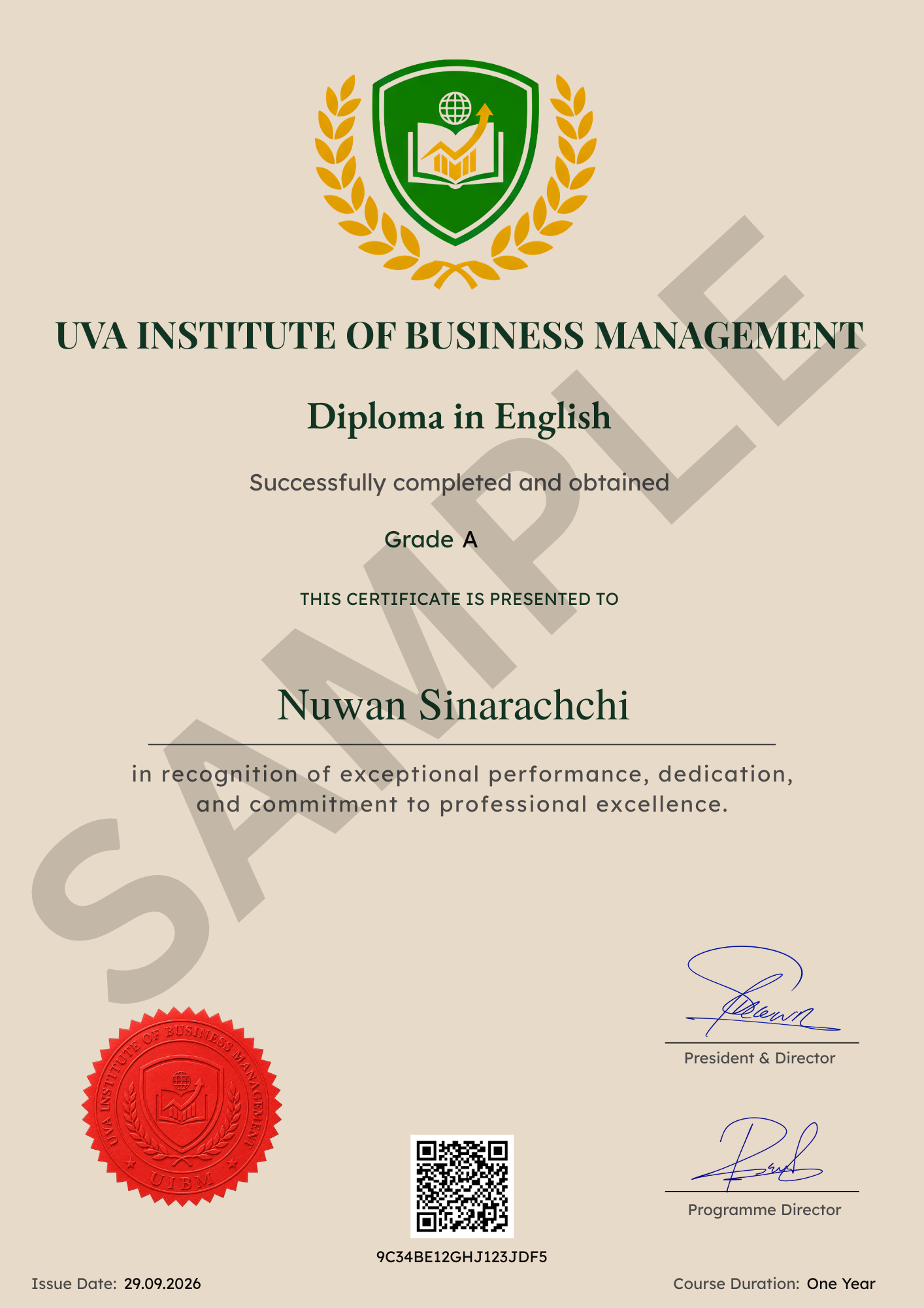 UIBM Accredited Certificate