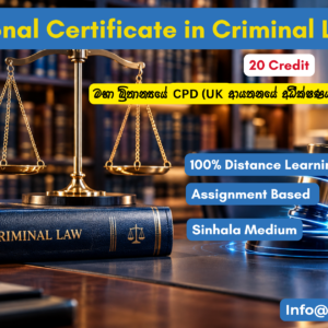 Professional Certificate in Criminal Law